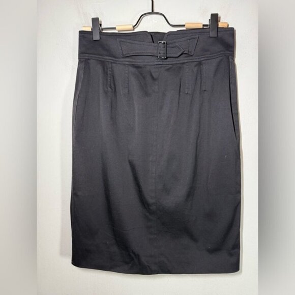 YSL Made in Italy Gray Knee-Length Pleated Pencil Skirt - Picture 5 of 6